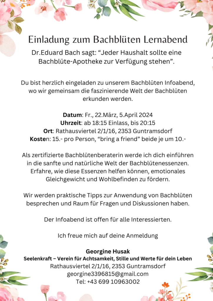 Bachblüten Lernabend